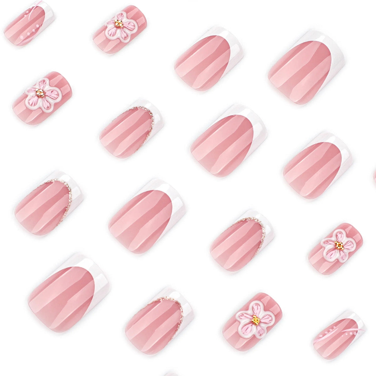 Press-On Nails Handmade Floral Chip-Free Finish