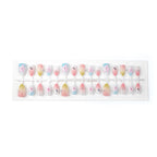 Press-On Nails Handmade Floral Teal Set of 10