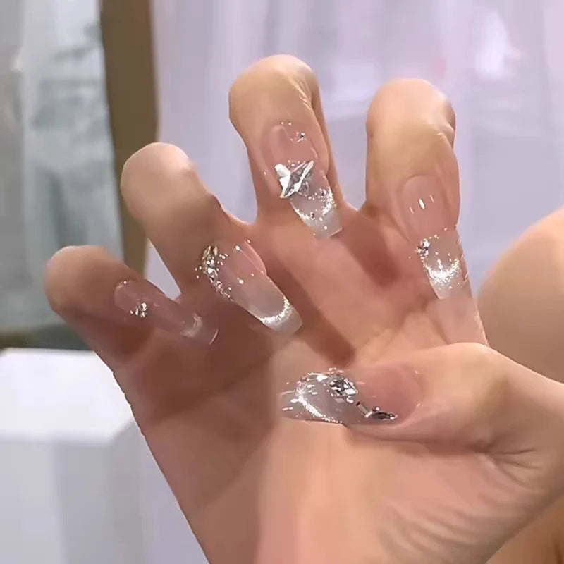 Press-On Nails Handmade Holographic Finish