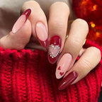 Press-On Nails Heart Design 24-Piece Easy Application