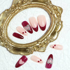 Press-On Nails Heart Design 24-Piece Easy Application