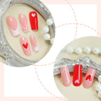 Press-On Nails Heart Design Peel And Stick