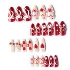 Press-On Nails Heart Design Peel-And-Stick