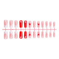 Press-On Nails Heart Design Peel And Stick