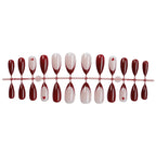 Press-On Nails Heart-Embellished Almond Shape Multiple Sizes