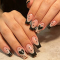 Press-On Nails Heart-Embellished Glossy Salon-Quality Set of 24