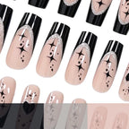 Press-On Nails Heart-Embellished Glossy Salon-Quality Set of 24