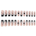Press-On Nails Heart-Embellished Glossy Salon-Quality Set of 24