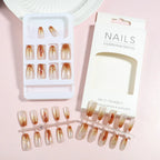 Press-On Nails Heart Embellished Reusable Set of 30