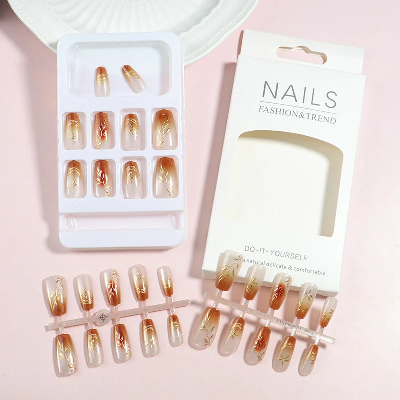 Press-On Nails Heart Embellished Reusable Set of 30