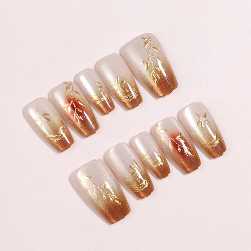 Press-On Nails Heart Embellished Reusable Set of 30