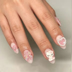 Press-On Nails Heart & Floral Embellishments Glue-Free