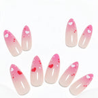 Press-On Nails Heart Gradient Peel-And-Stick & Reusable