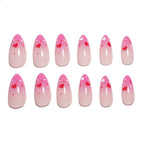 Press-On Nails Heart Gradient Peel-And-Stick & Reusable