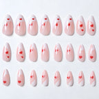 Press-On Nails Heart-Patterned Self-Adhesive & Long-Lasting