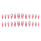 Press-On Nails Heart Rhinestones Self-Adhesive & Long-Lasting