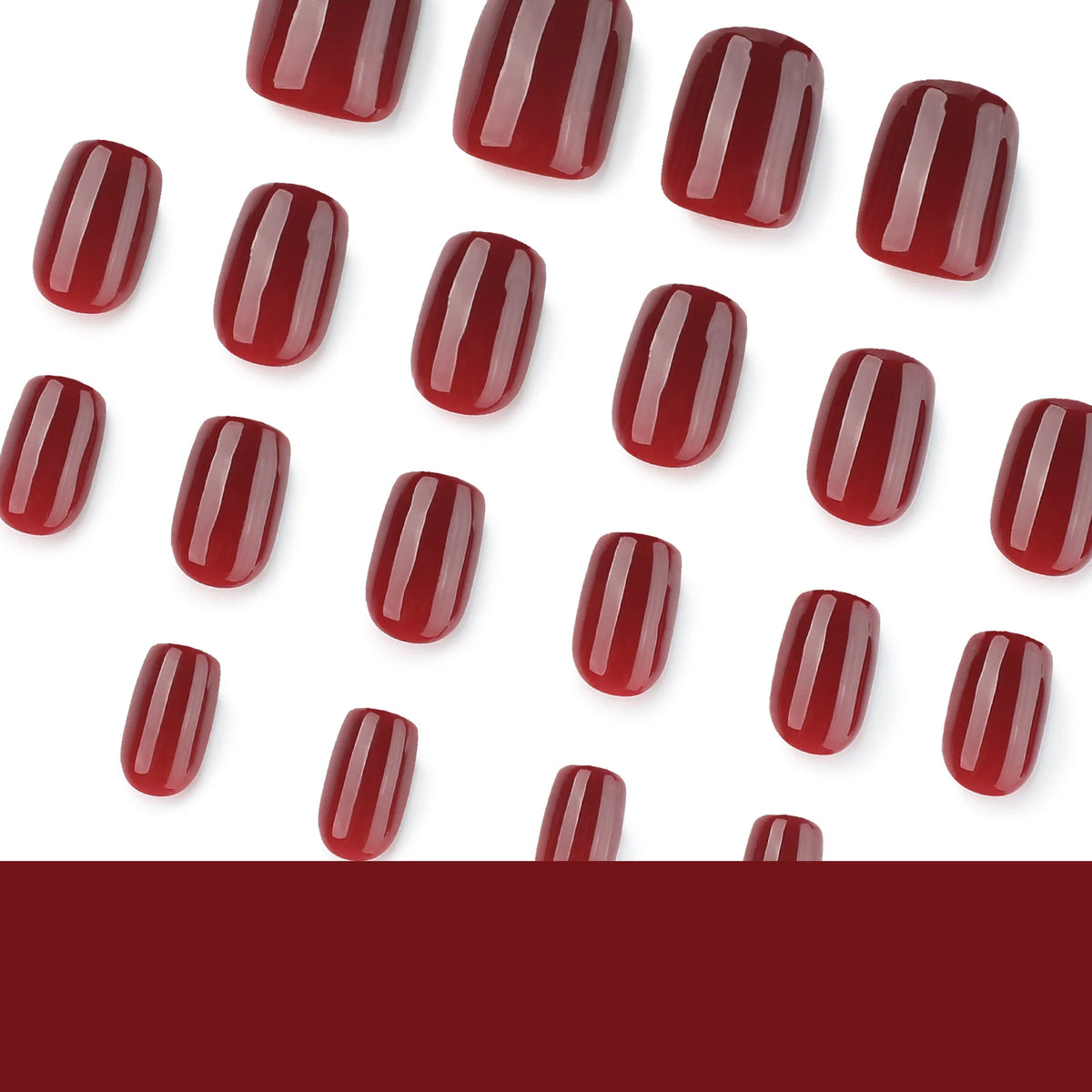 Press-On Nails High-Gloss Artistic Design Easy Apply