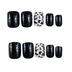 Press-On Nails High-Gloss Leopard Print Long-Lasting