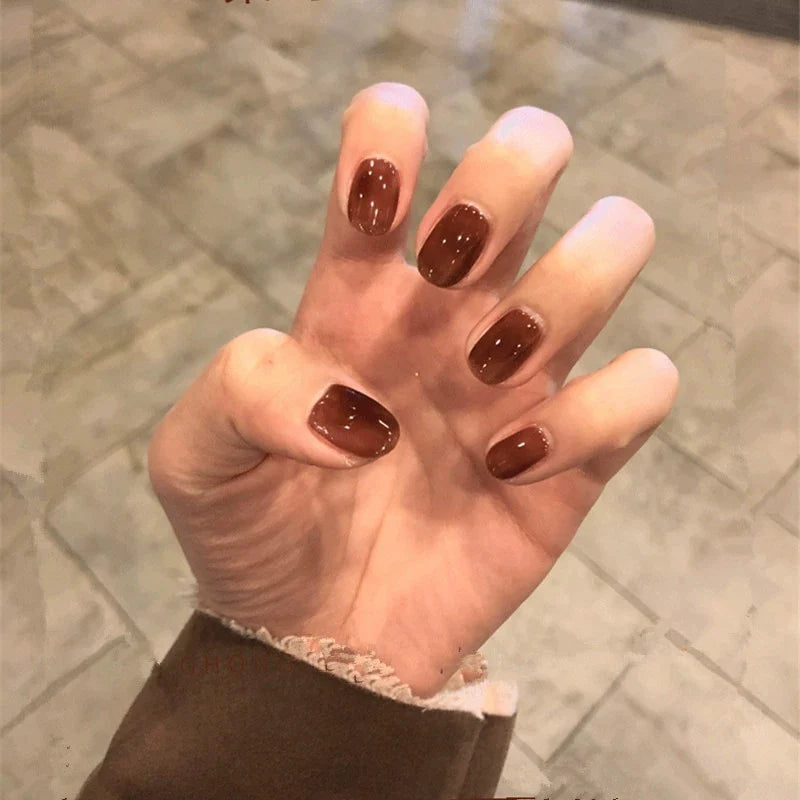 Press-On Nails High-Gloss Long-Lasting No Glue