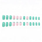 Press-On Nails High-Gloss Pastel French Tips Set of 24