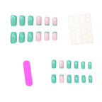 Press-On Nails High-Gloss Pastel French Tips Set of 24