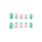 Press-On Nails High-Gloss Pastel French Tips Set of 24