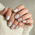 Press-On Nails High-Gloss Solid & Glitter Set of 24