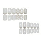 Press-On Nails High-Gloss Solid & Glitter Set of 24