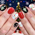 Press-On Nails Holiday Designs Durable High-Shine