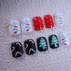 Press-On Nails Holiday Designs Durable High-Shine