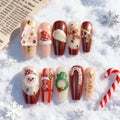 Press-On Nails Holiday Designs Easy Application