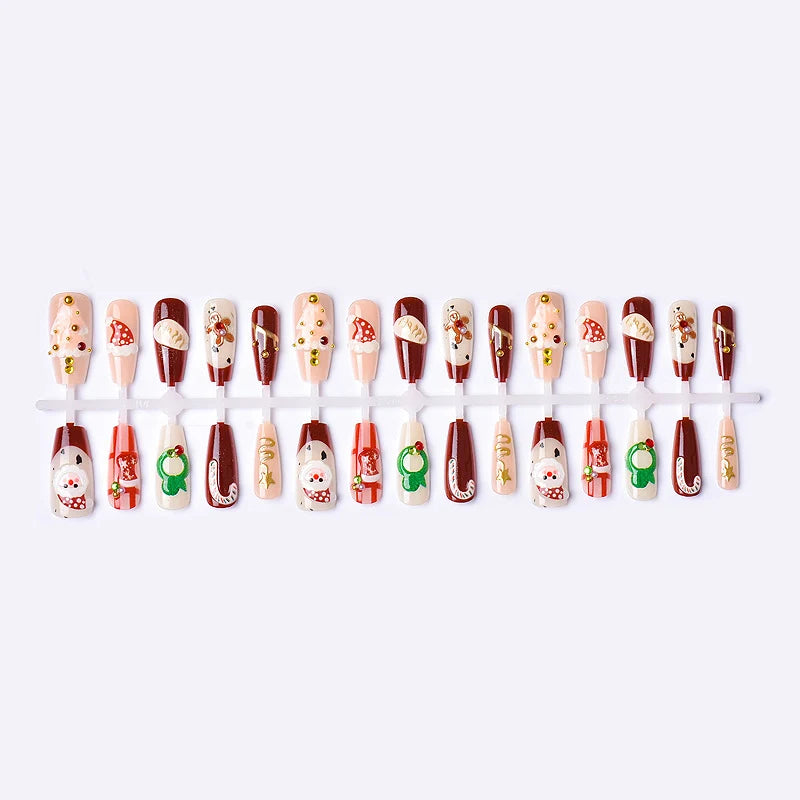 Press-On Nails Holiday Designs Easy Application