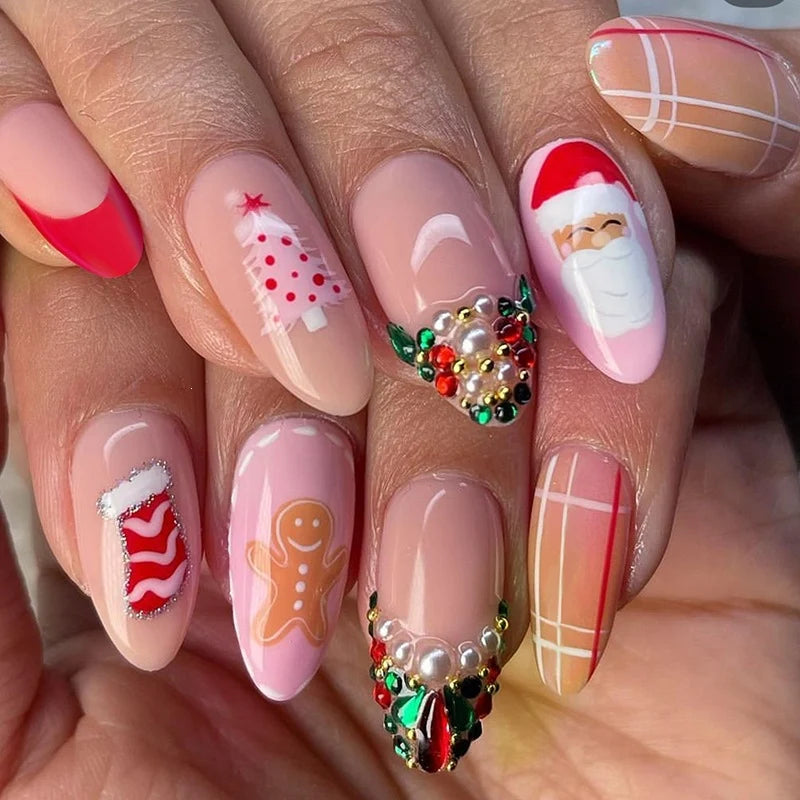 Press-On Nails Holiday Designs & Glitter