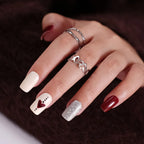 Press-On Nails Holiday Designs Strong Adhesive & Gel Polish