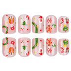 Press-On Nails Holiday Designs Strong Adhesive & Gel Polish