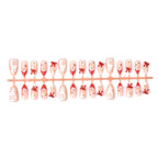 Press-On Nails Holiday Snowflake & Bow Easy Application Long-Lasting
