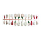 Press-On Nails Holiday Snowflake Comfort Fit & Easy Application