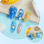 Press-On Nails Intricate Floral Design Quick Application