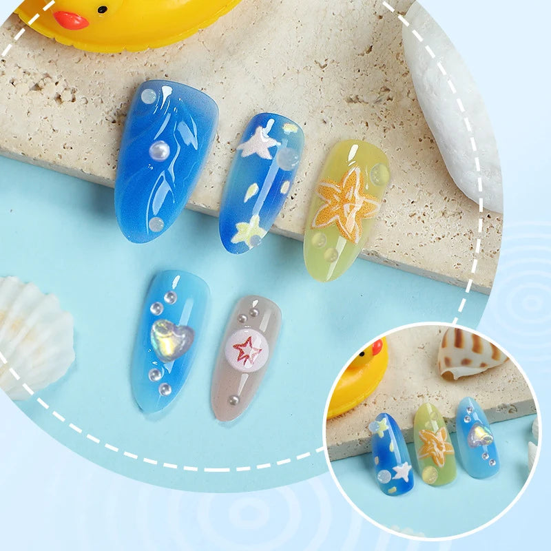Press-On Nails Intricate Floral Design Quick Application