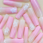 Press-On Nails Intricate Floral Glossy & Long-Lasting