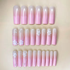 Press-On Nails Intricate Floral Glossy & Long-Lasting