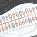 Press-On Nails Intricate Floral Gold Accents Multiple Sizes
