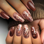 Press-On Nails Intricate Floral Long-Lasting & Easy Application