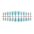 Press-On Nails Intricate Floral Peel & Stick Multiple Sizes