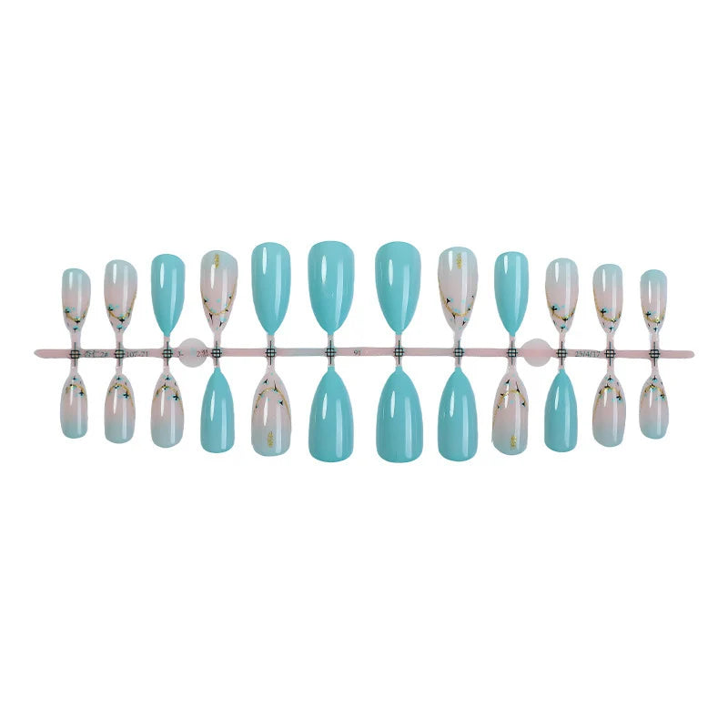 Press-On Nails Intricate Floral Peel & Stick Multiple Sizes