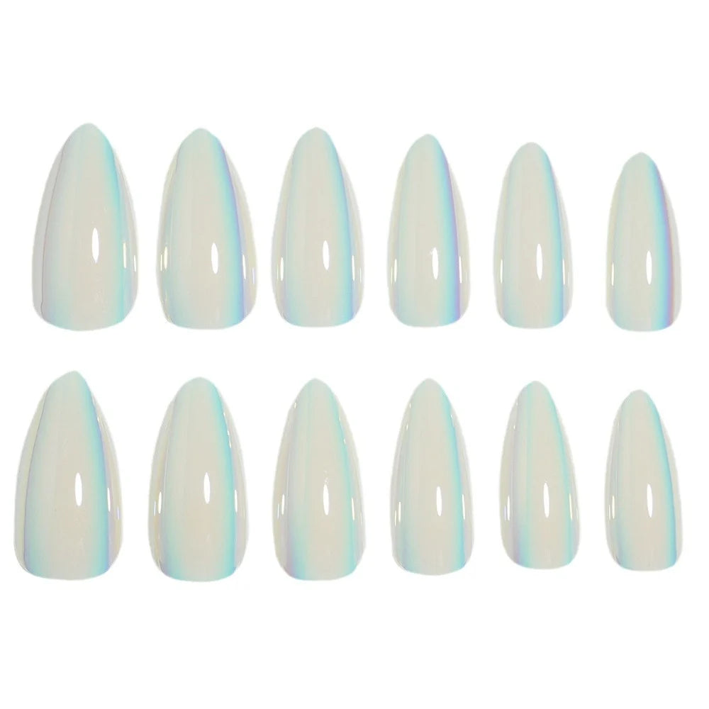 Press-On Nails Iridescent Almond Reusable