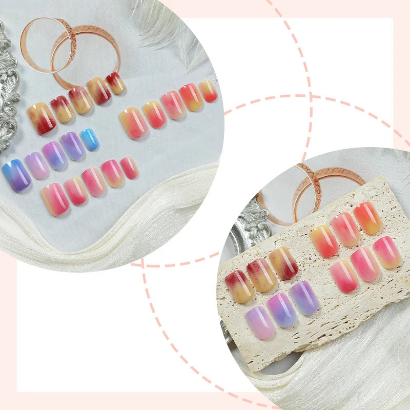 Press-On Nails Iridescent Swirl Adhesive Tabs