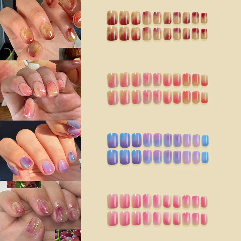 Press-On Nails Iridescent Swirl Adhesive Tabs