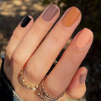 Press-On Nails Leaf Design Easy-Apply & Reusable