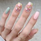 Press-On Nails Leaf Design Easy-Apply & Reusable